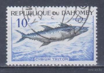 [206] Дагомея 1965. Фауна.Рыбы. Гашеная марка.