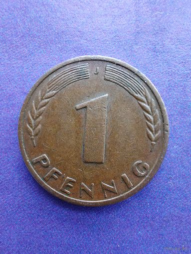 Германия ФРГ 1 пфенниг 1950 J