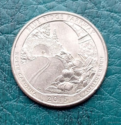 Квотер (25центов)США 2015 г Автомагистраль Блу-Ридж