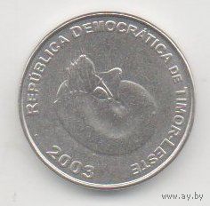 ДЕМОКРАТИЧЕСКАЯ  РЕСПУБЛИКА ВОСТОЧНЫЙ ТИМОР. 1 СЕНТАВО 2003. UNC. ФАУНА. НАУТИЛУС