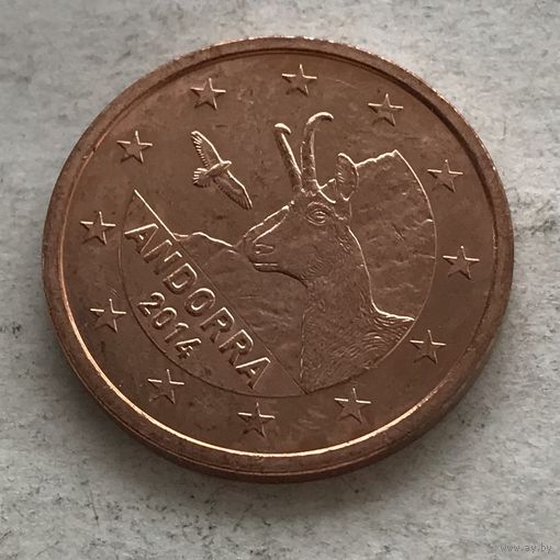 Андорра 5 евроцентов 2014 - первый год чекана!