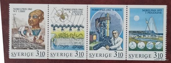 Швеция** нобелевские лауреаты по химии  полная серия без наклеек и их следов