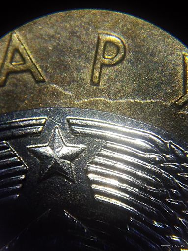 БРАК! 2 рубля 2009 г. шт.а - РАСКОЛ ШТЕМПЕЛЯ , без мц.