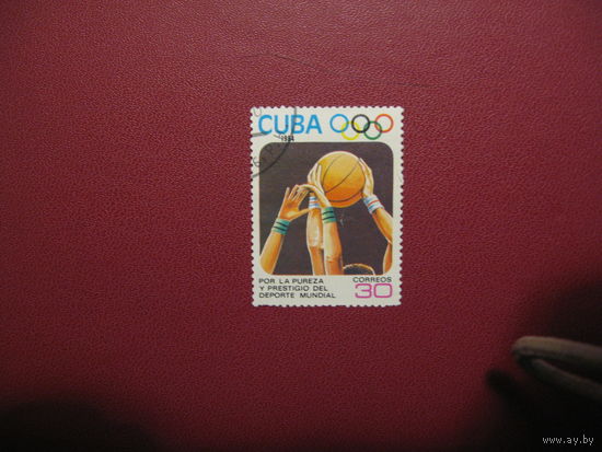 Марки Олимпийские игры - Лос-Анджелес, США (баскетбол) Куба 1984