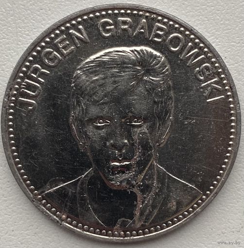 Жетон SHELL Чемпионат мира по футболу 1970 г. в Мехико. Юрген Грабовски