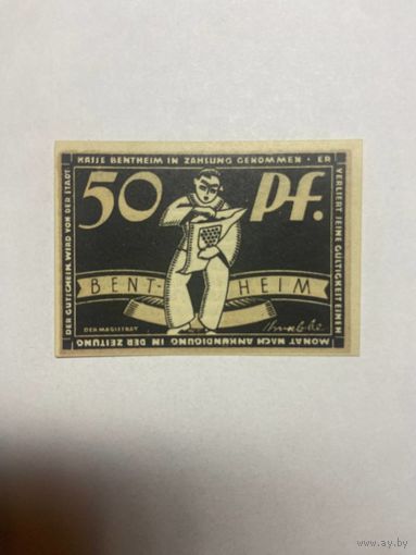 50 пфенингов (нотгельды) г. Германия Бентхайм-1012