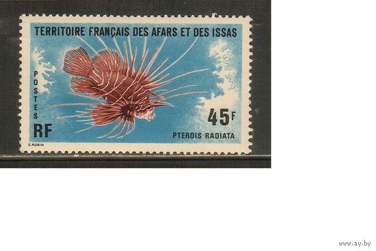 Афар и Исса-1976(Мих.154),  **,    Морская Фауна ,Рыбы(одиночка)