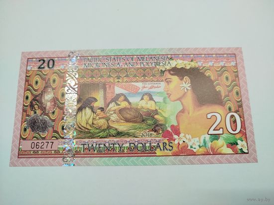 20 долларов Тихоокеанские штаны 2018 года