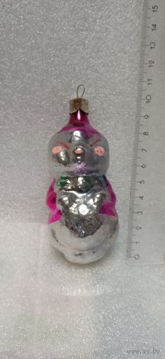 Ёлочная игрушка Свинка в розовом. 20