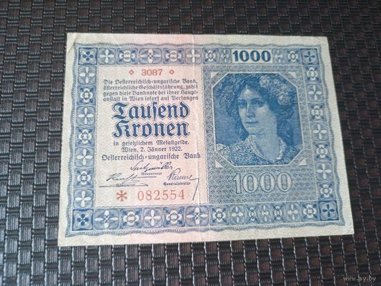 1000 крон 1922 ,Австрия