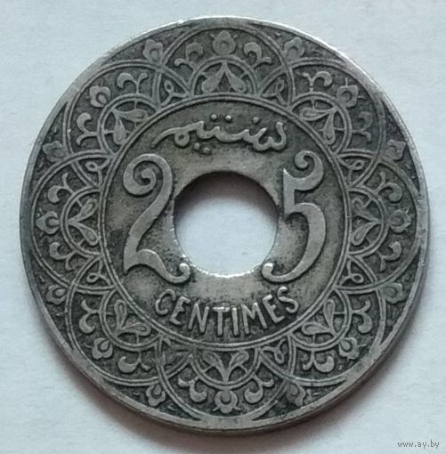 Марокко 25 сантимов 1921 г.