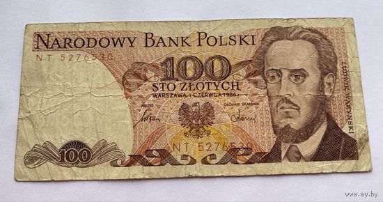 100 злотых 1986 г., Польша