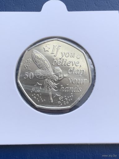 О. Мэн 50 пенсов 2019 г Тинкербелл