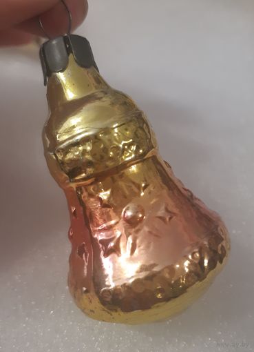 Игрушка ёлочная Колокольчик Шик, стекло. СССР