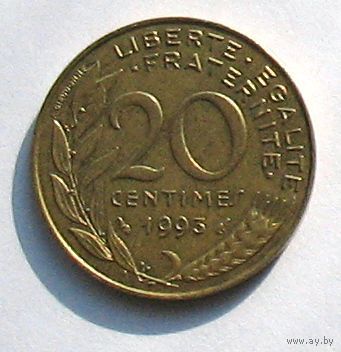 Франция, 20 сантимов 1993