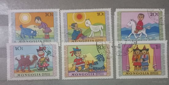 Монголия. 1975г. Детские рисунки.