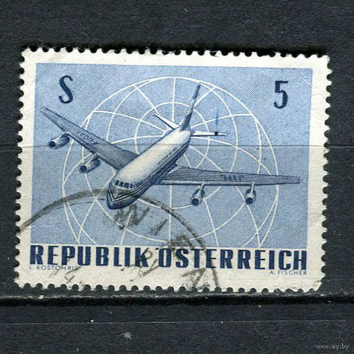Австрия - 1968 - Авиация 5S - [Mi.1264] - 1 марка. Гашеная.  (Лот 6EK)-T7P12