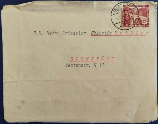 Почтовый конверт. Германия. 1936 г.