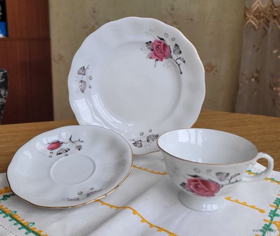 Чайное трио, тм Karolina (Каролина), Польша, винтаж.