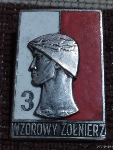 Знак " Отличный солдат" 3 класс, Войско Польское. Социализм.