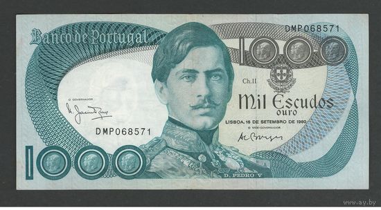 Португалия 1000 эскудо 1980 года. Тип Р-175b. Состояние XF