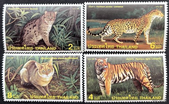 Марки Таиланд 1998 фауна Кошачьи. Хищники MNH