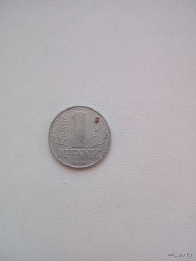 1 пфеннинг 1968г. ГДР