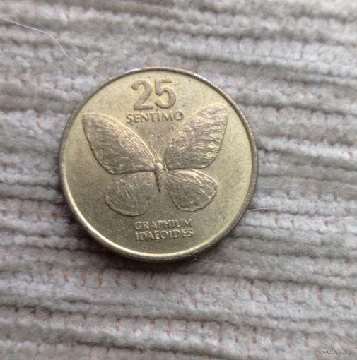 Werty71 Филиппины 25 сентимо 1983 бабочка Филиппинские острова Блеск