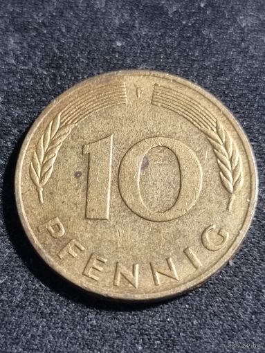 Германия 10 пфеннигов 1990 F