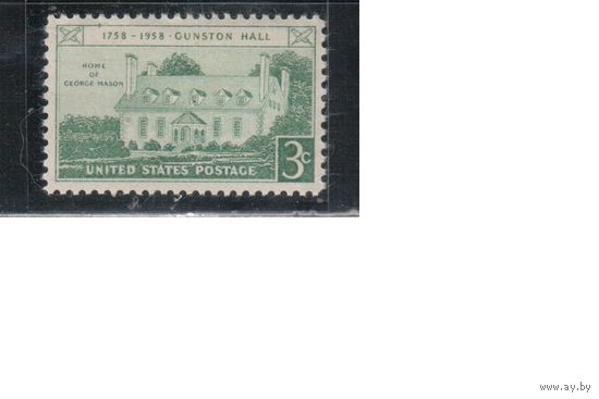 США-1958, (Мих.728),  ** , Дом Масона (одиночка)