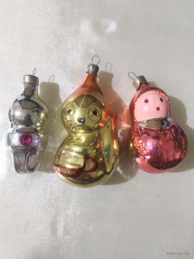 Лот ёлочных игрушек СССР