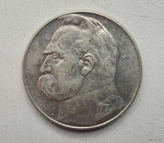 Польша, 10 злотых 1937 Пилсудский.