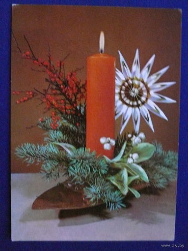 Фото, С Новым годом! 1976, ГДР, чистая.