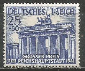 Германия(Рейх). Бранденбургские ворота. Берлин. 1941г. Mi#803.