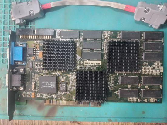 3dfx Voodoo 2 Diamond Monster 12 mb рабочий с радиаторами