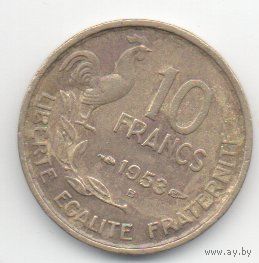 ФРАНЦУЗСКАЯ РЕСПУБЛИКА 10 ФРАНКОВ 1953 В. ПЕТУХ