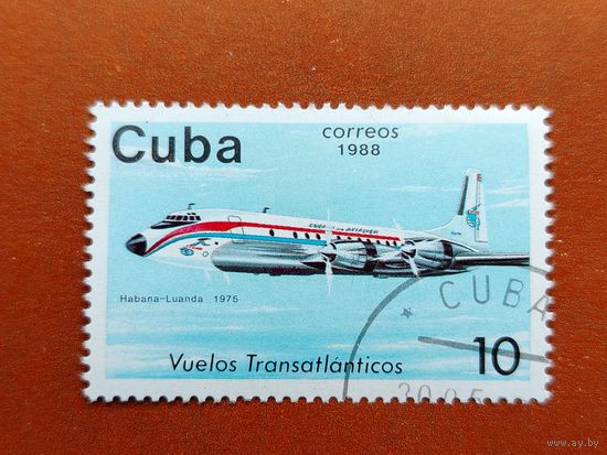 Куба. Авиация. ( 1 марка ) 1988 года. 8-3.