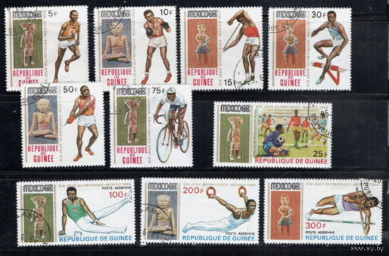 ГВИНЕЯ 1969 512-521 Олимпийские игры– Мехико '68, Мексика