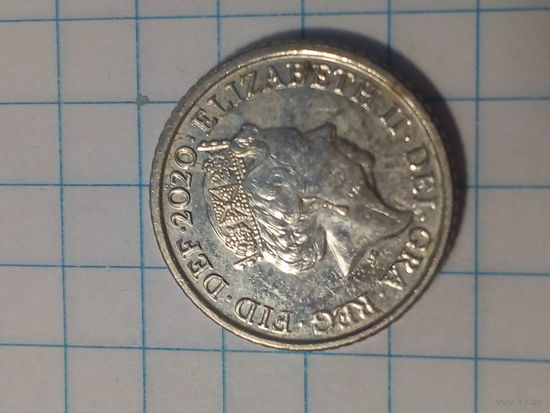 5 пенсов Великобритания 2020 год.