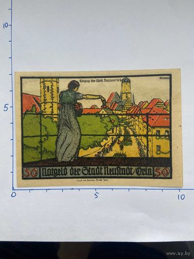 Нодгельд 50 пфеннигов Ньюштадт. Веймарская республика - 0202