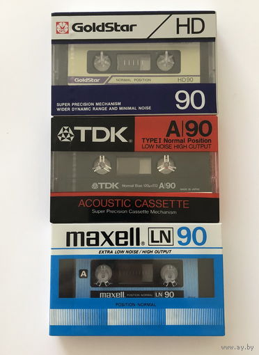 Чистые аудиокассеты TDK, maxell, GoldStar