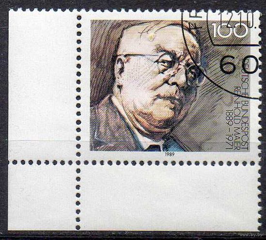 100 лет со дня рождения политика Рейнхольда Майера ФРГ 1989 год серия из 1 марки
