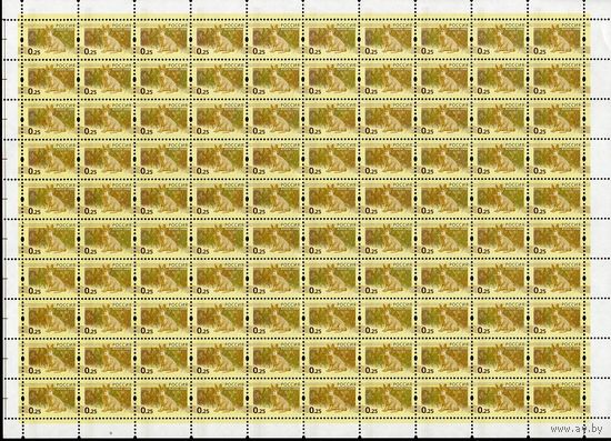 Пятый стандартный выпуск Россия 2008 год 1 лист (10 х 10)