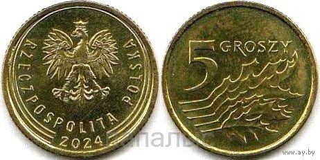 Польша 5 грошей 2024