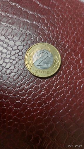 Монета 2 злотых 2022г. Польша. Супер!