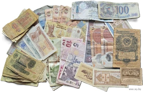 Сборный лот - банкноты. Отличная подборка. С рубля.