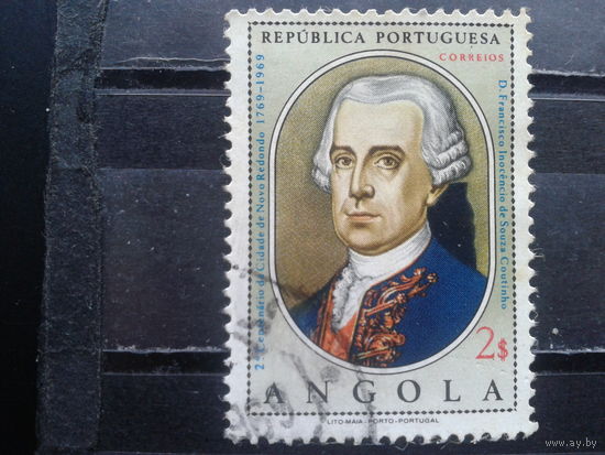 Ангола, колония Португалии, 1969. 200 лет основания города Ново-Редондо, основатель города Ф. де Соуза