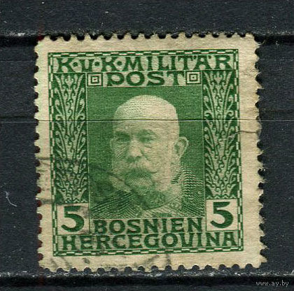 Босния и Герцоговина (Австро-венгерская администрация) - 1912/1914 - Кайзер Франц Иосиф I 5H - [Mi.67] - 1 марка. Гашеная.  (Лот 64CX)