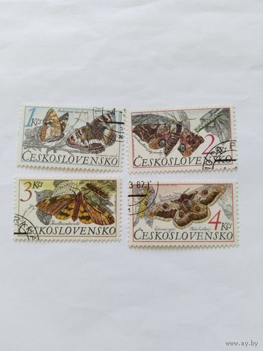 Чехословакия  1987  4 м бабочки
