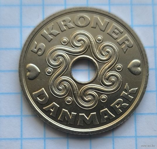 ДАНИЯ 5 КРОН 1998. ГОД UNC